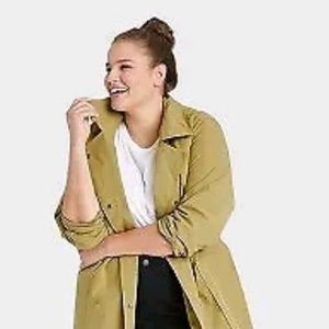 Ava & Viv Olive Trench Coat
